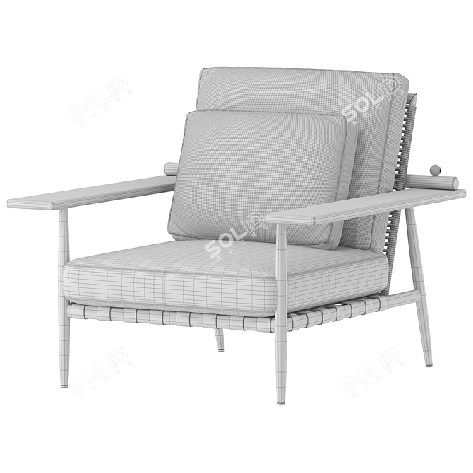 Modern Voxel Armchair Sette 3D model image 3