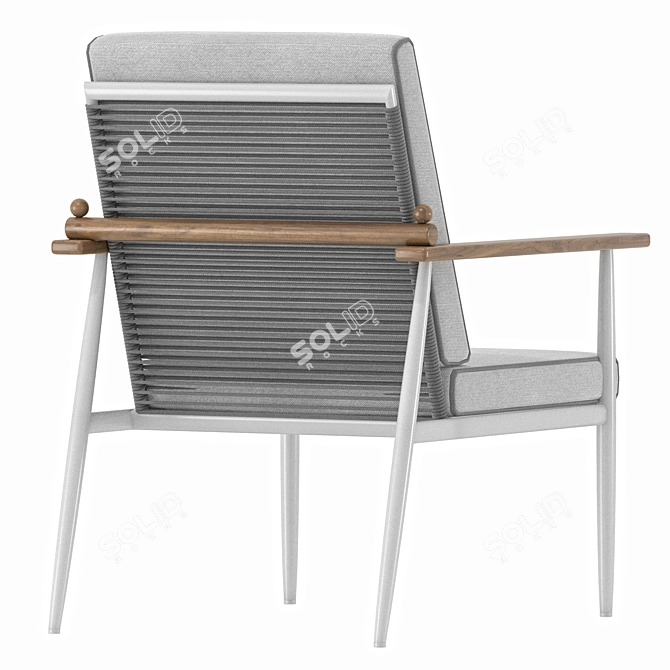 Voxel Garden Chair Set 3D model image 2