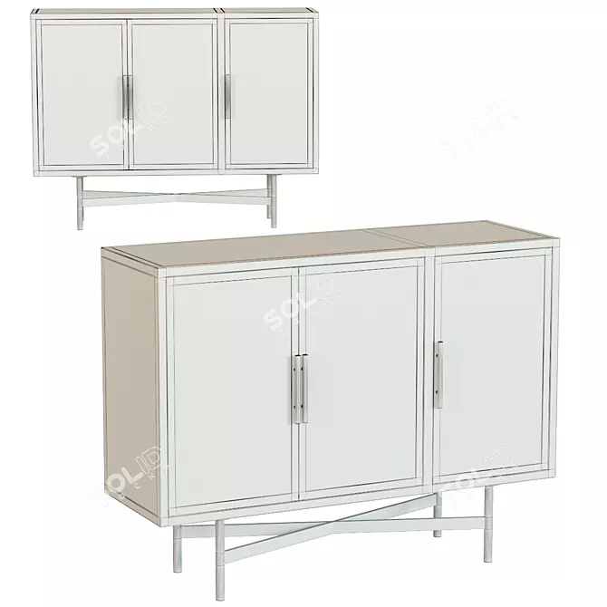 Ginkgo Sideboard: Modern Minimalist Elegance 3D model image 2