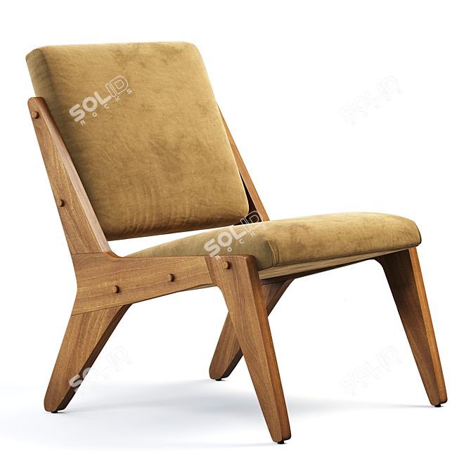 Modern H Armchair 3D Model 3D model image 3