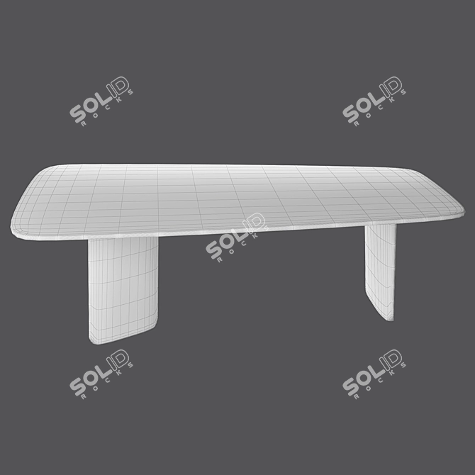 Nella Oak Coffee Table by La Redoute 3D model image 11