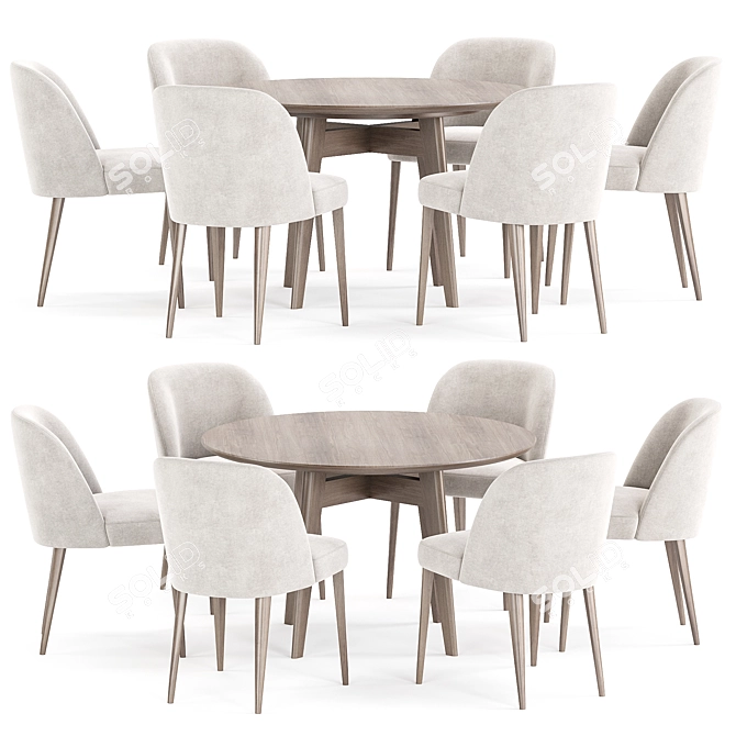 Modern Dining Set Furniture Collection 3D model image 3