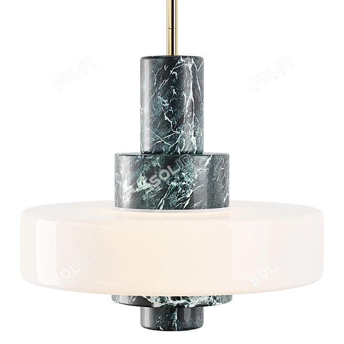 Sleek Mercury Pendant Light 3D model image 2