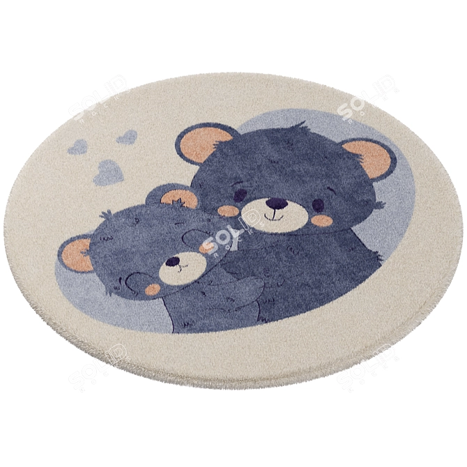 Bright Kids Rug Set: Ø950mm 3D model image 2
