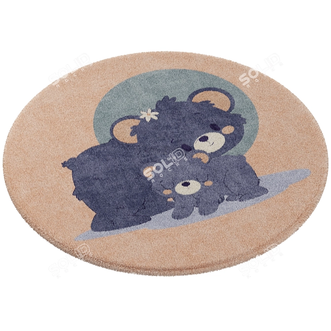 Bright Kids Rug Set: Ø950mm 3D model image 4