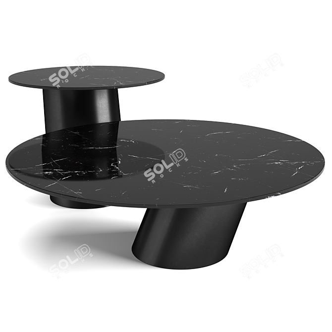 Contemporary Pisa Coffee Tables Set 3D model image 6