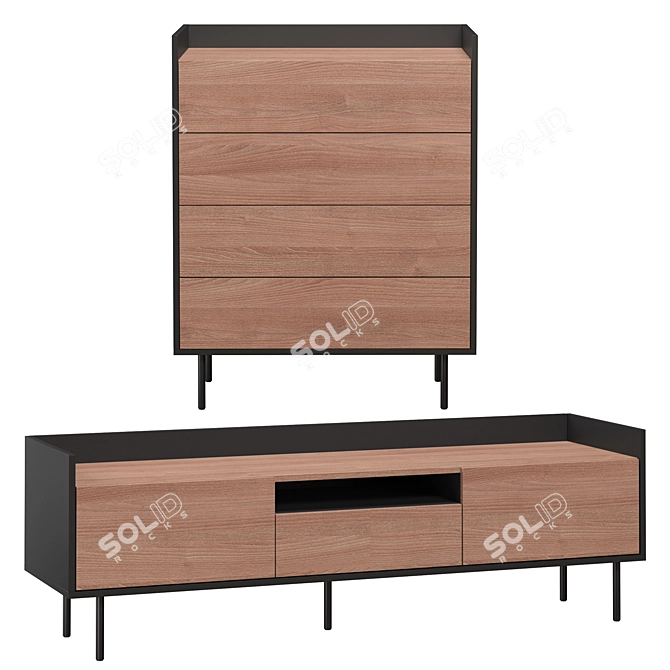 Modern Furniture Set by Ogogo 3D model image 2