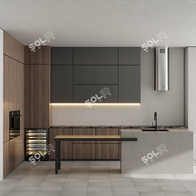 Bosch Kitchen No 21: Modular Design 3D model image 2