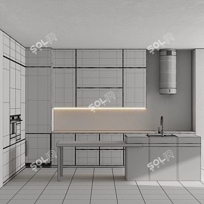 Bosch Kitchen No 21: Modular Design 3D model image 7