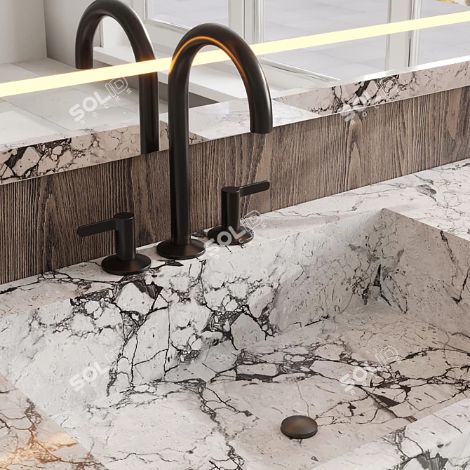 Modern Bathroom Furniture Set 29 3D model image 3