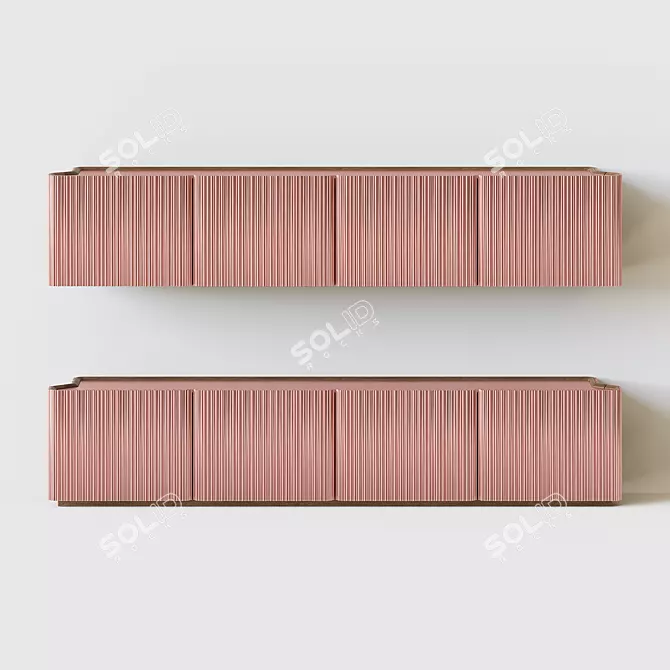 Modern Dual Level Console Set 3D model image 2