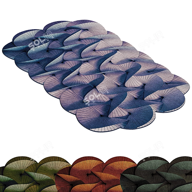  Gradient Illusion Carpet by Moooi 3D model image 1