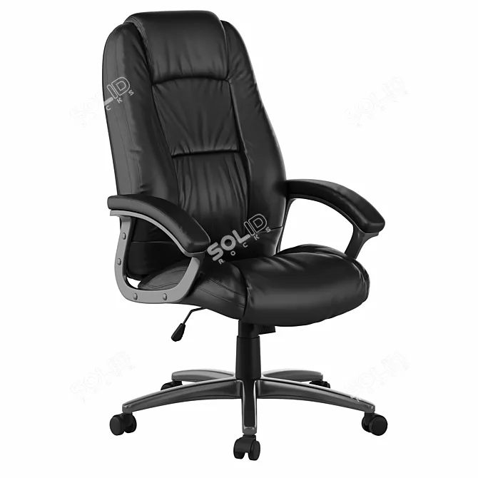 Ergonomic Leather Office Chair 3D model image 1