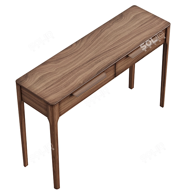 Modern Oak Console with Drawers 3D model image 3