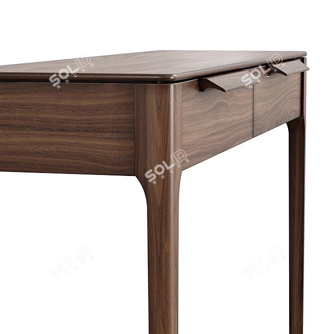 Modern Oak Console with Drawers 3D model image 5