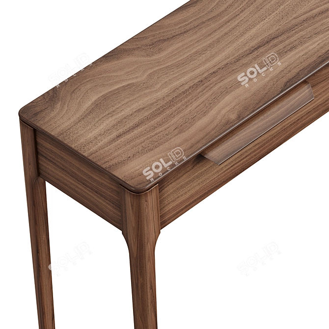 Modern Oak Console with Drawers 3D model image 6