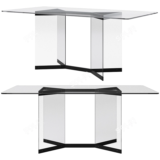 Prisma Dining Table: 180x90x75 mm 3D model image 1