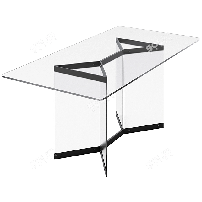Prisma Dining Table: 180x90x75 mm 3D model image 2