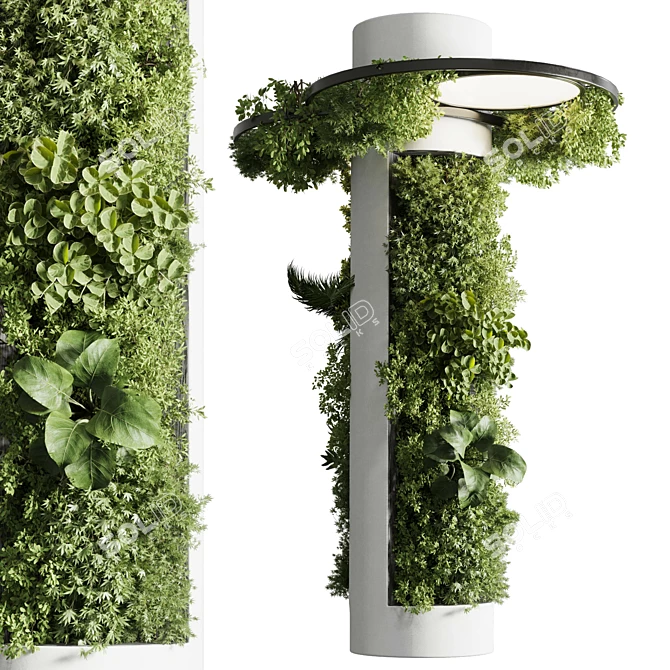 Vertical Garden Lamp 3D Model 3D model image 1