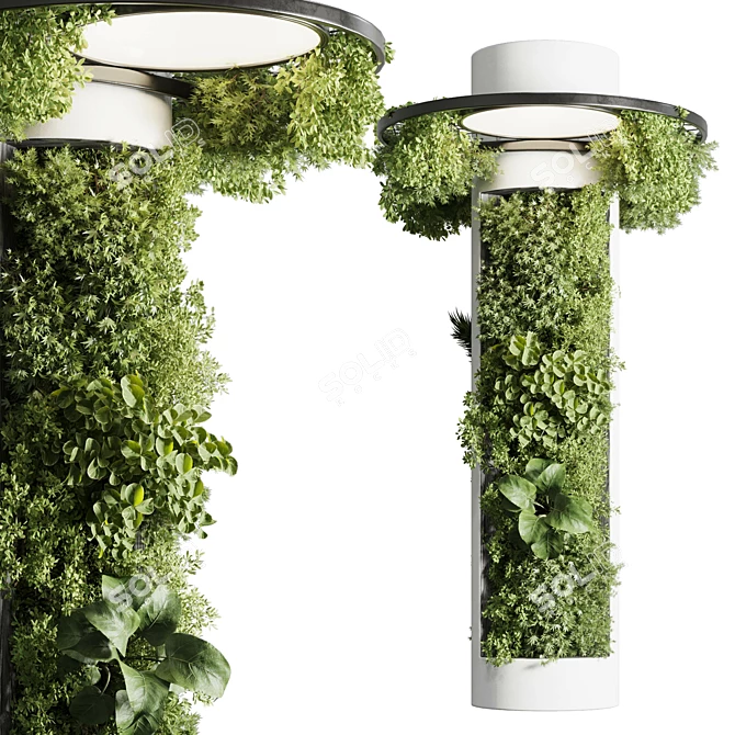 Vertical Garden Lamp 3D Model 3D model image 3