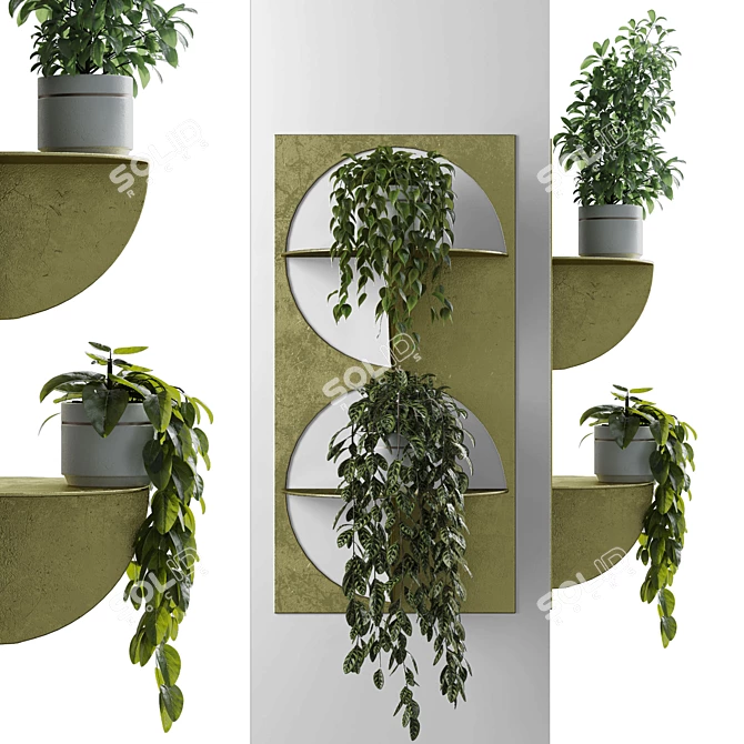 365 Plant Shelf Set: 3D Obj 3D model image 4