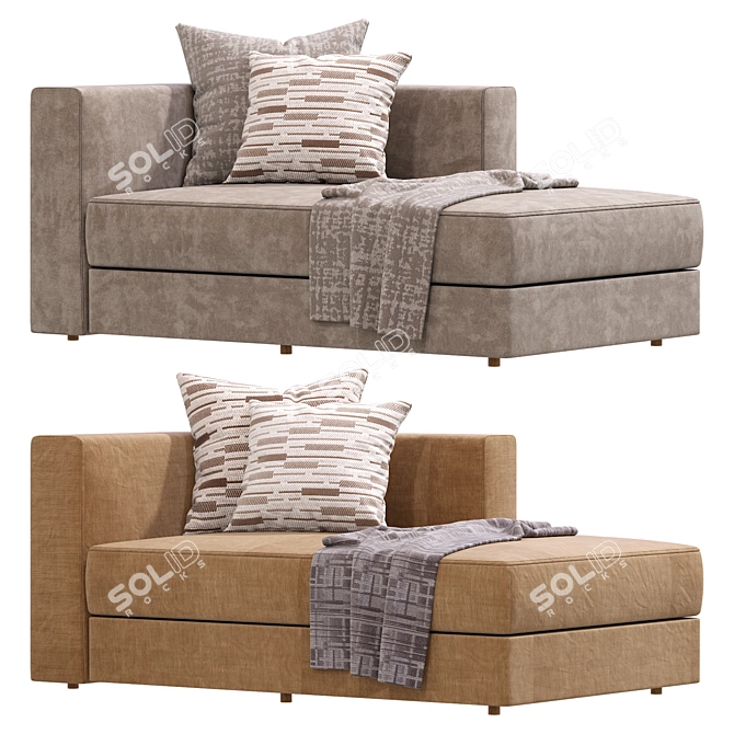 IKEA Jattebo Chaise Module 3D Model 3D model image 1