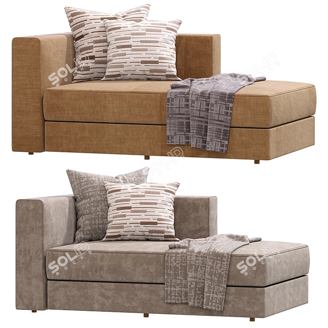 IKEA Jattebo Chaise Module 3D Model 3D model image 2