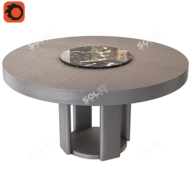 Modern Riviera Aleal Dining Table 3D model image 1