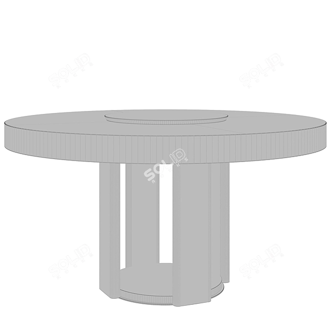 Modern Riviera Aleal Dining Table 3D model image 3