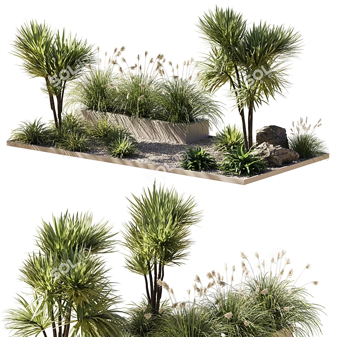 Lush Outdoor Plant Collection 15 3D model image 1