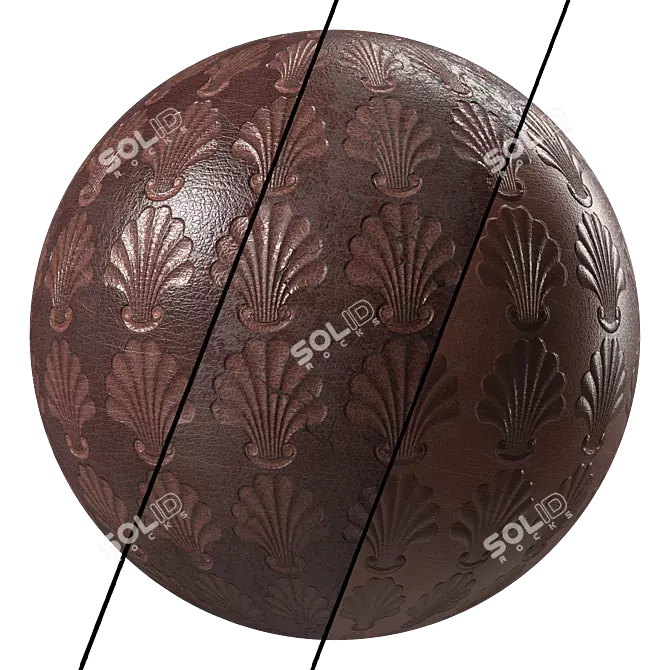 Ornate Leather Texture Pack 3D model image 1