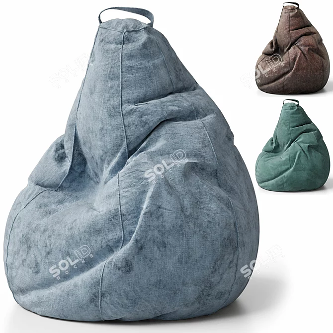 CoolPouf Bean Bag Chair 3D model image 3