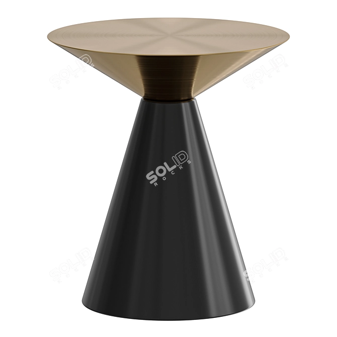  Golden Round Side Table 2015 3D model image 1