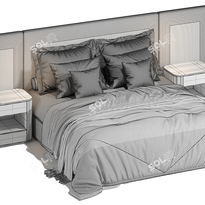  3D Modern Bed RH Modena 3D model image 5