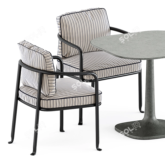 Elegant Outdoor Set by Bebitalia 3D model image 2