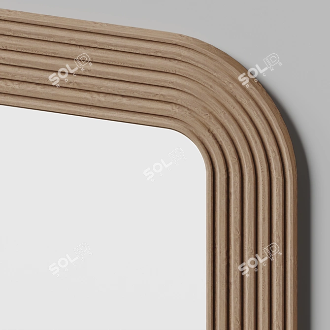 Modern Scandinavian Oxbow Wall Mirror 3D model image 2