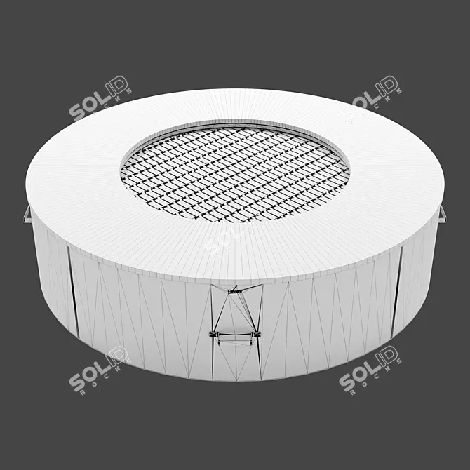 Circular In-Ground Trampoline 160cm 3D model image 2