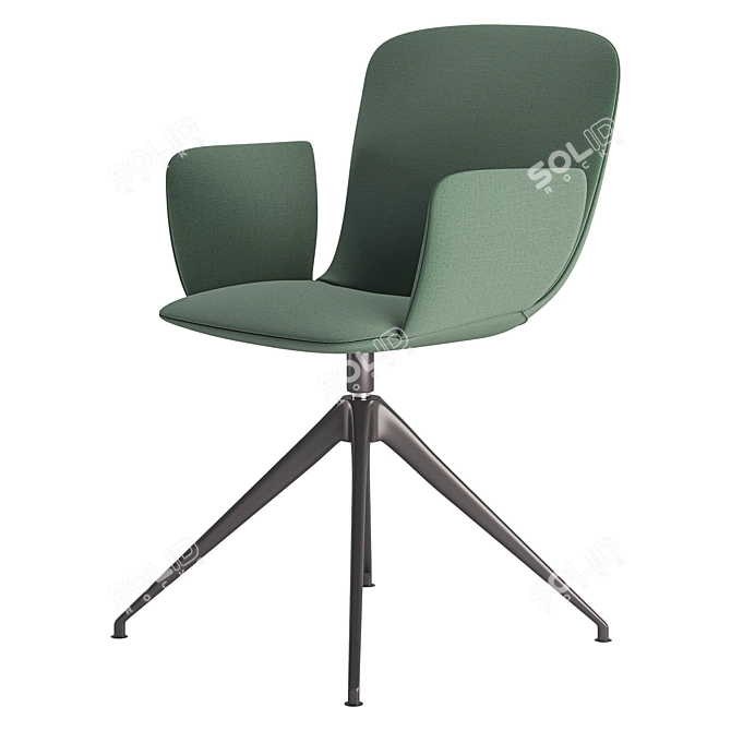 Elegant Desalto Calum Armchair 3D model image 3