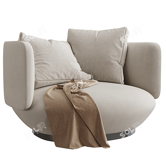 Modern Swivel Armchair by Wentz 3D model image 1