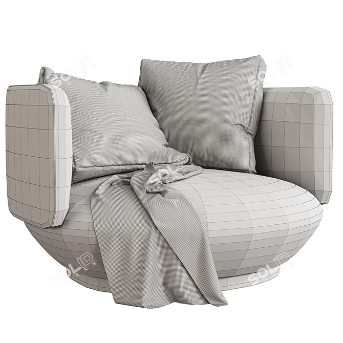 Modern Swivel Armchair by Wentz 3D model image 5