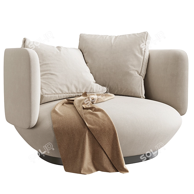 Modern Swivel Armchair by Wentz 3D model image 6