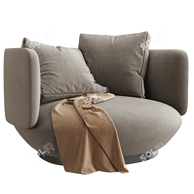 Modern Swivel Armchair by Wentz 3D model image 7
