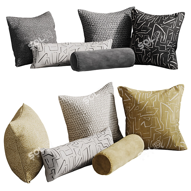 Emi Decorative Pillow Set 3D model image 1