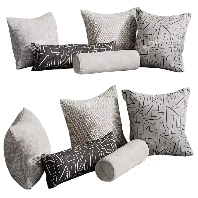 Emi Decorative Pillow Set 3D model image 2
