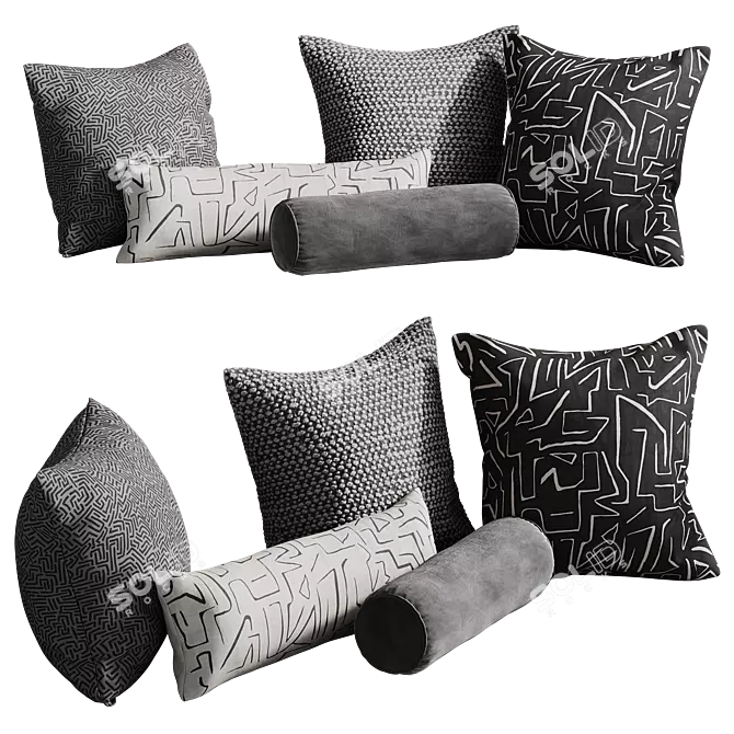 Emi Decorative Pillow Set 3D model image 5