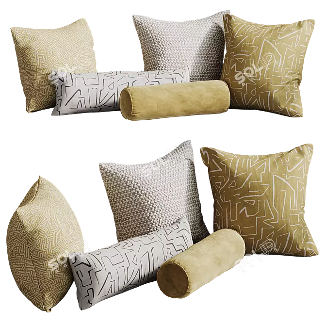 Emi Decorative Pillow Set 3D model image 6
