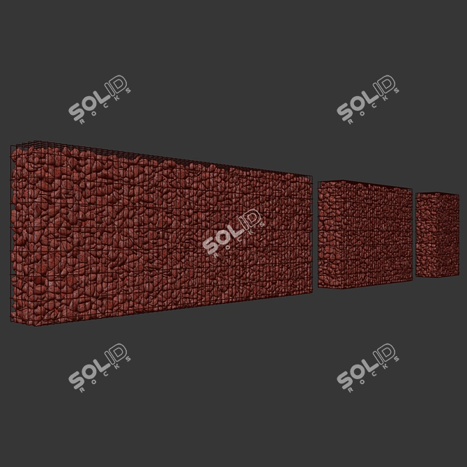 Modern Gabion Design 3D Model 3D model image 5