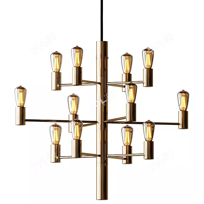 Herstal Manola 12 Chandelier, Elegant 3D model image 1
