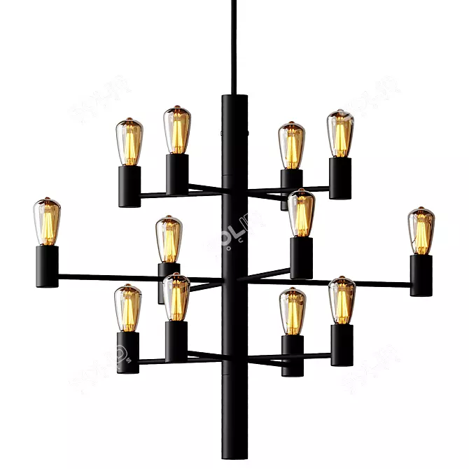 Herstal Manola 12 Chandelier, Elegant 3D model image 2