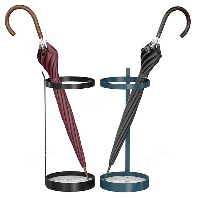 Stylish Pitter Patter Umbrella Stand 3D model image 1